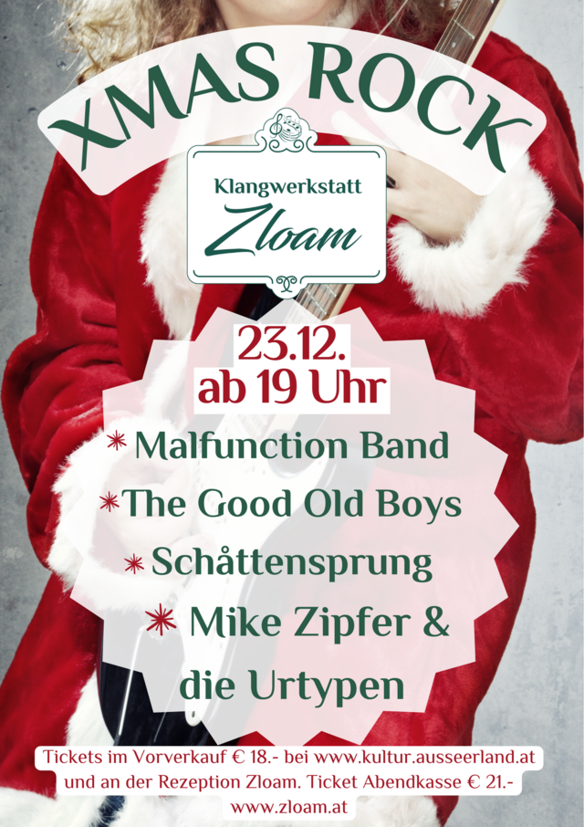 Zloamdorf_Klangwerkstatt_Plakat XMAS ROCK